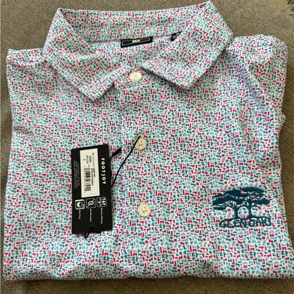 FootJoy Glen Oaks Gamer  Pique Golf Polo Medium NWT - Picture 1 of 4